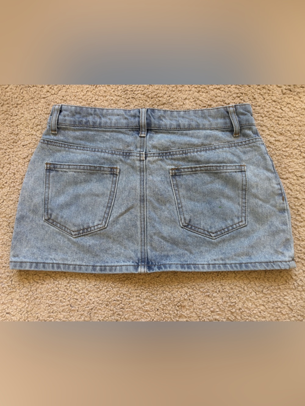 Edikted Light Blue Denim Mini Skirt - Picture 3 of 3